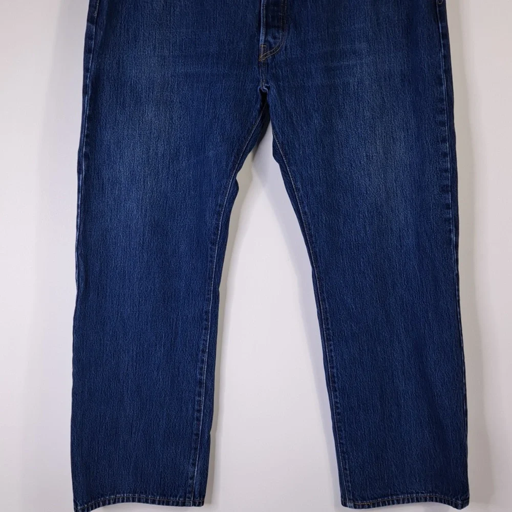 Levi's 501 Straight Leg Button Fly Blue Jeans Men's Size W41 L30 - Picture 8 of 16